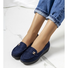 Mocasini bleumarin pe pană Stapper albastru marin 1