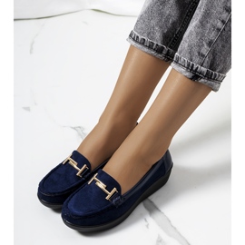 Mocasini bleumarin pe pană Marinke albastru marin 1