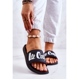 Lee Cooper LCW-22-42-1004 Papuci negri pentru femei alb negru 2