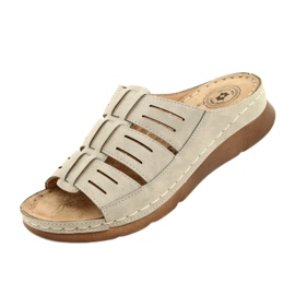Evento Flip-flops pentru femei cu openwork Eveto 22SD98-4536 Grey Model gri 4