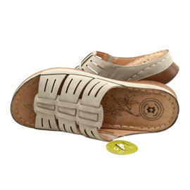 Evento Flip-flops pentru femei cu openwork Eveto 22SD98-4536 Grey Model gri 5