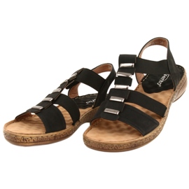 Sandale negre comode Evento 22SD35-4940 negru 2