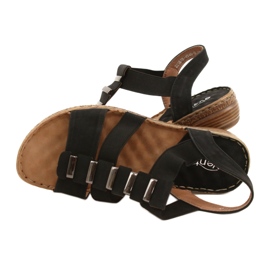 Sandale negre comode Evento 22SD35-4940 negru 3