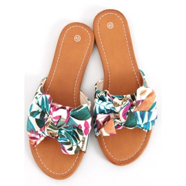 Papuci Lotos Beige cu imprimeu floral multicolor 1 Papuci Lotos Beige cu imprimeu floral multicolor 1