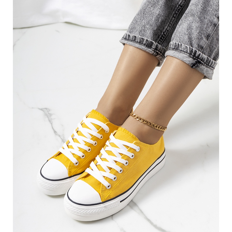 Tenisi galbeni pe platforma Wessel 1