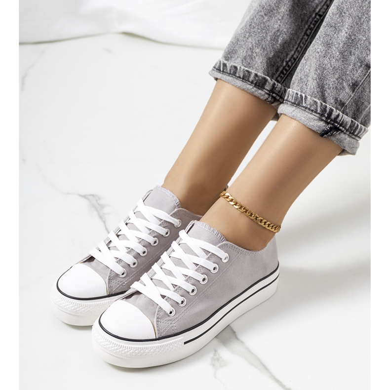 Tenisi gri pe platforma Wessel 1