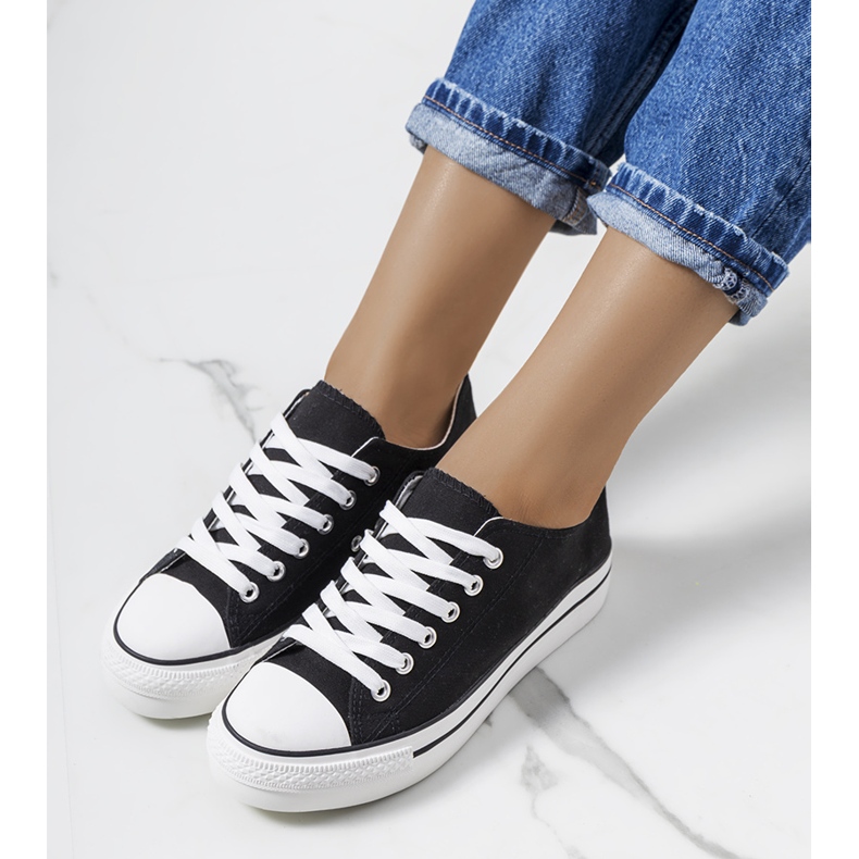 Tenisi negri pe platforma Wessel negru 2