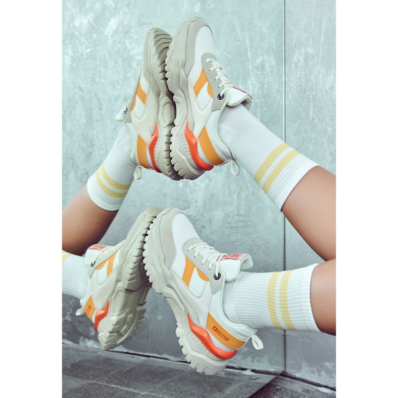 Pantofi sport dama Big Star JJ274A411 Alb si Bej 1