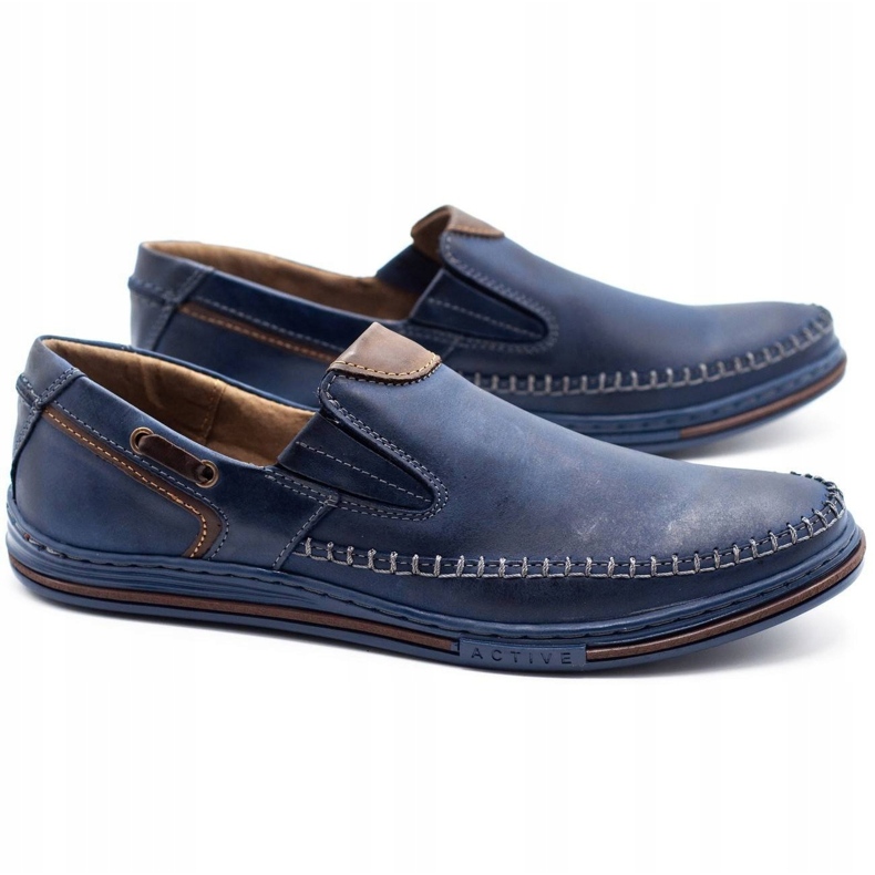 Polbut Încălțăminte bărbați loafers 09 bleumarin albastru marin 2