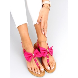 Flip-flops cu fundita Megi Fuschia roz 1
