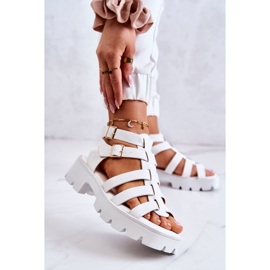 PS1 Sandale Piele Cu Benzi Minorite Albe 1 PS1 Sandale Piele Cu Benzi Minorite Albe 1