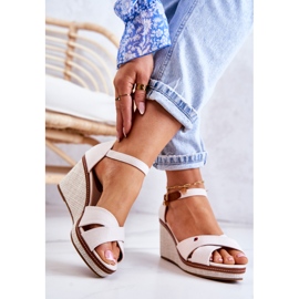 PS1 Sandale cu pană de damă Bej Veenus 2