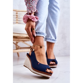 Sandale Confortabile Damă Cu Cataramă Thallas Bleumarin albastru 1