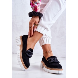 PS1 Mocasini din piele intoarsa Cu Decorat Talisa Neagra negru 2