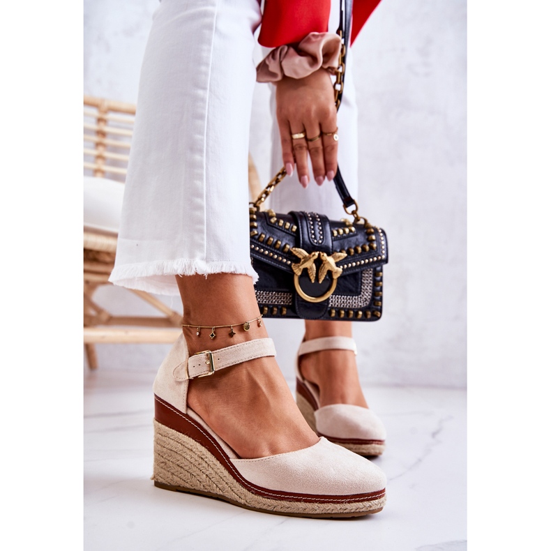 PS1 Espadrile de damă bej pe pane Tamarill 2