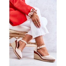 PS1 Espadrile de damă bej pe pane Tamarill 6