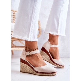 PS1 Espadrile de damă bej pe pane Tamarill 3