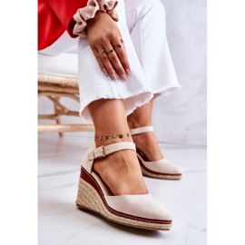PS1 Espadrile de damă bej pe pane Tamarill 5