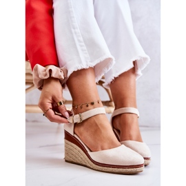 PS1 Espadrile de damă bej pe pane Tamarill 7
