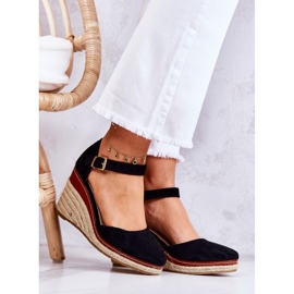 PS1 Espadrile negre de damă pe pane Tamarill negru 1