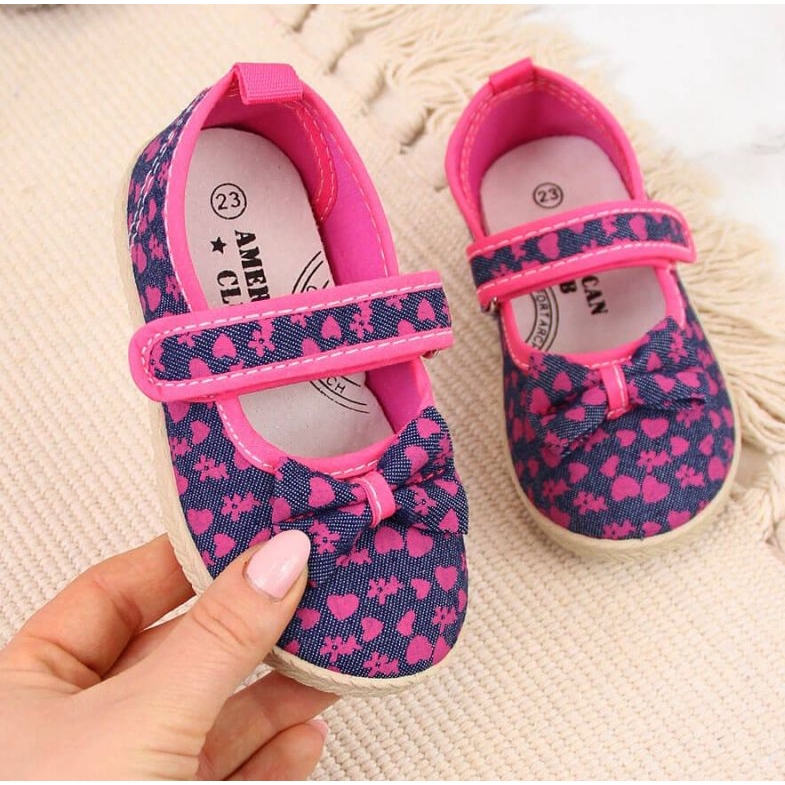 Balerini Tenisi Bleumarin Jr American Club albastru marin roz 1