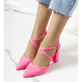 Pompe roz neon pe postul Hassing 1