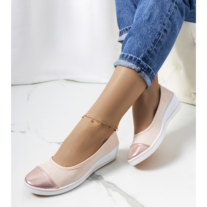 Adidași cu pană Barrie bej 1