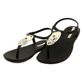 Flip-flops cu Ipanema Decoration 83182 negru 23526 argint de aur 4