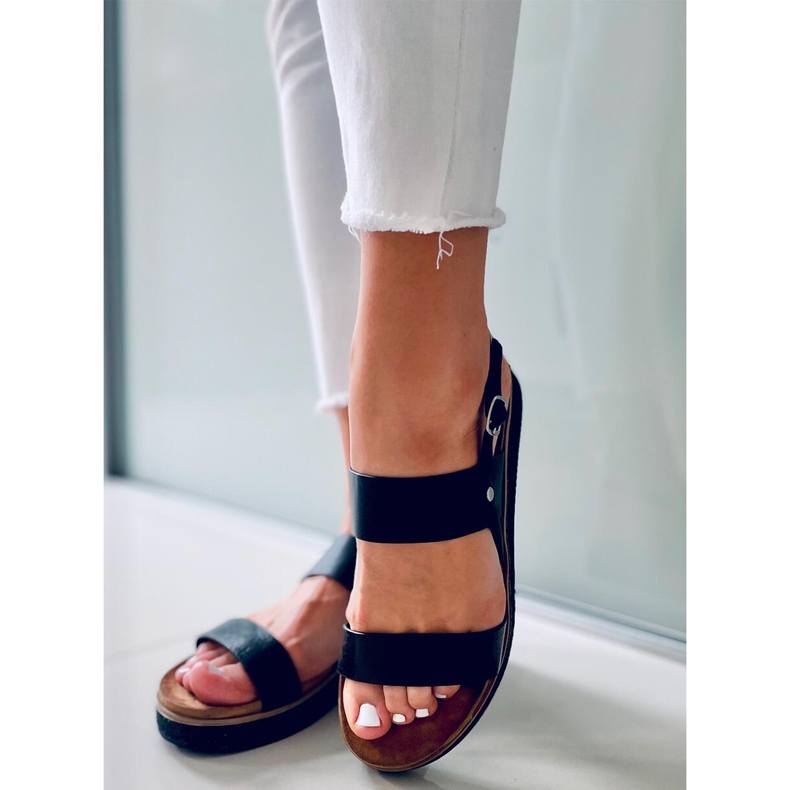 Sandale de dama Maiden Black negru 2