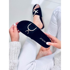 Tara Papuci cu talpă din plută neagră negru 2