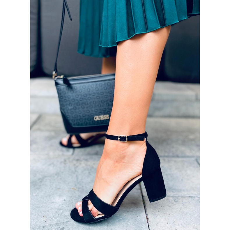 Sandale Moly Black cu toc înalt negru 1 Sandale Moly Black cu toc înalt negru 1