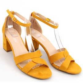 Sandale cu toc Moly Yellow galben 1