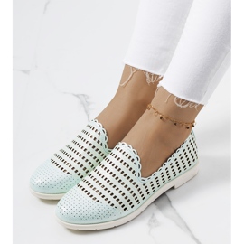 Mocasini de dama ajurati verzi Naja verde 1