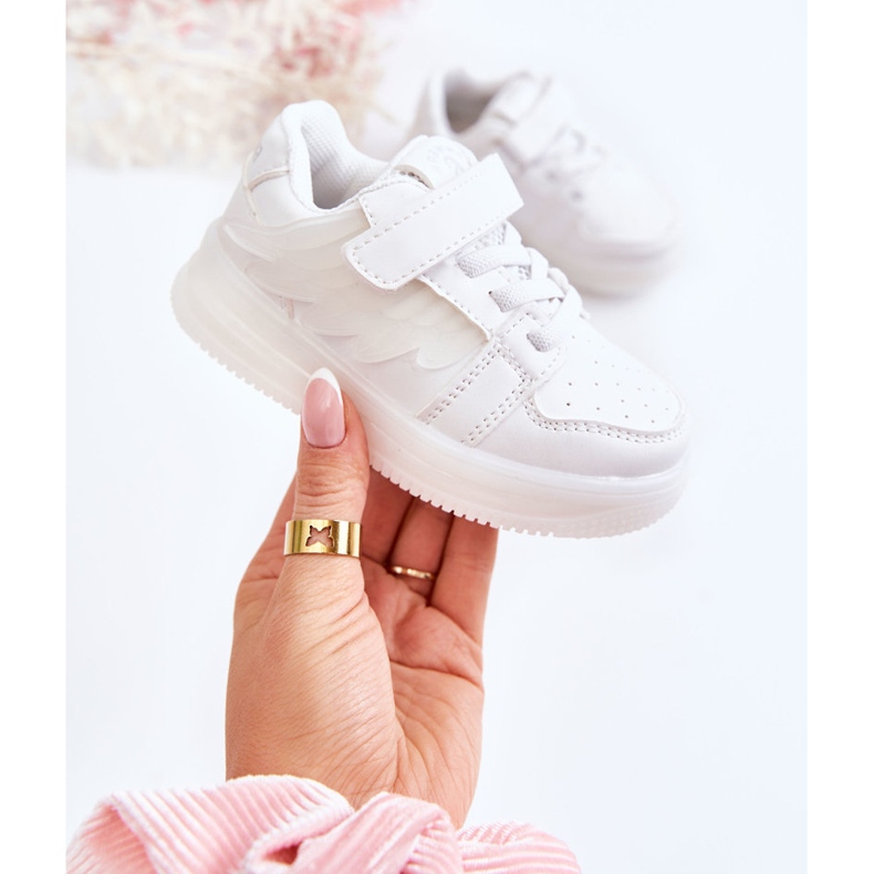 PA1 Pantofi Sport Copii Piele Cu Velcro White Angel alb 1