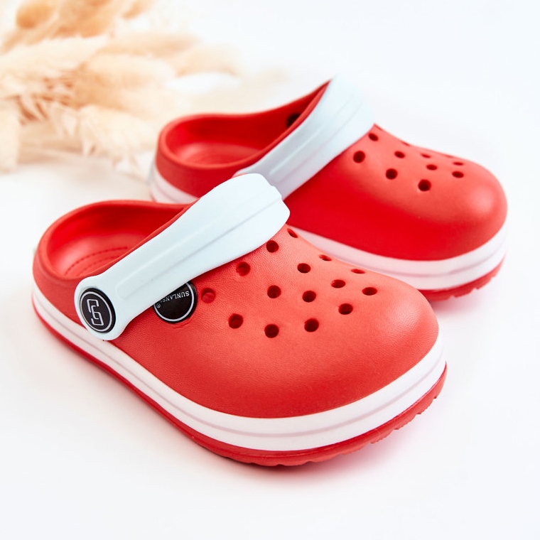 Papuci comozi pentru copii Crocs Red Colly roșu 2