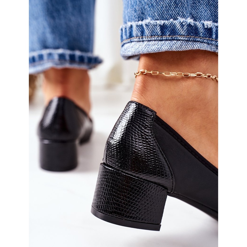 S.Barski Pompe din piele S. Barski 20-L1 Negru 1