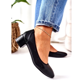 S.Barski Pompe din piele S. Barski 20-L1 Negru 3