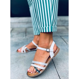 Sandale dama Celia White alb 1