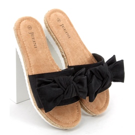 Espadrile cu fundita Viola Black negru 2 Espadrile cu fundita Viola Black negru 2