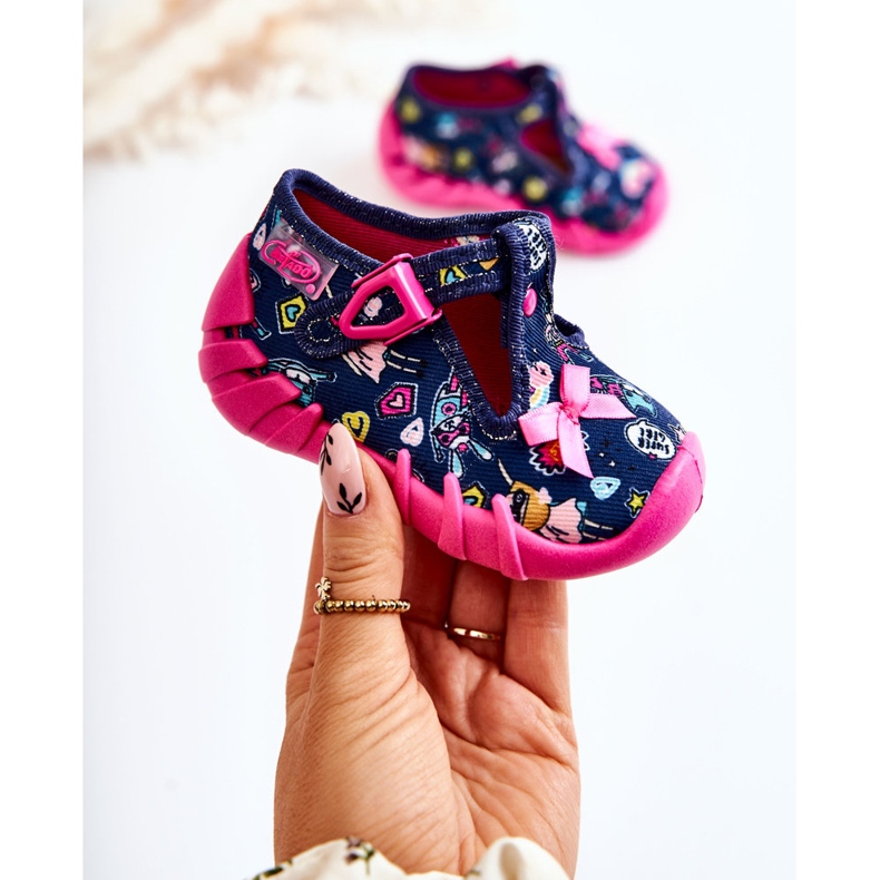 BEFADO S.A. Papuci Befado Supergirl Cu Fundita 110P456 Bleumarin albastru marin 1