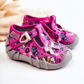 BEFADO S.A. Papuci Befado Supergirl cu fundita 110P457 roz-gri 1