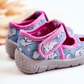 BEFADO S.A. Pantofi Papuci Befado Cats 533P014 Albastru-Roz 2