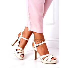 PW1 Sandale elegante pe o bară Anastasia bej 4
