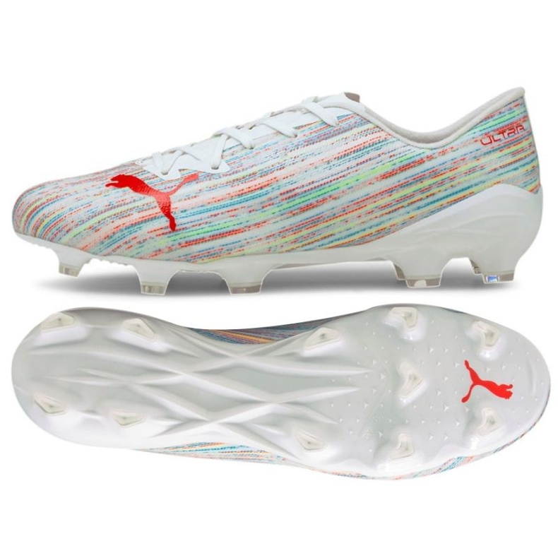 Ghete de fotbal Puma Ultra 2.2 Fg Ag M 106343 04 multicolor alb 1 Ghete de fotbal Puma Ultra 2.2 Fg Ag M 106343 04 multicolor alb 1