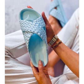Papuci de dama Norma Blue albastru 5