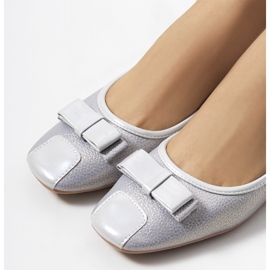 Balerini gri strălucitori Rikke 1