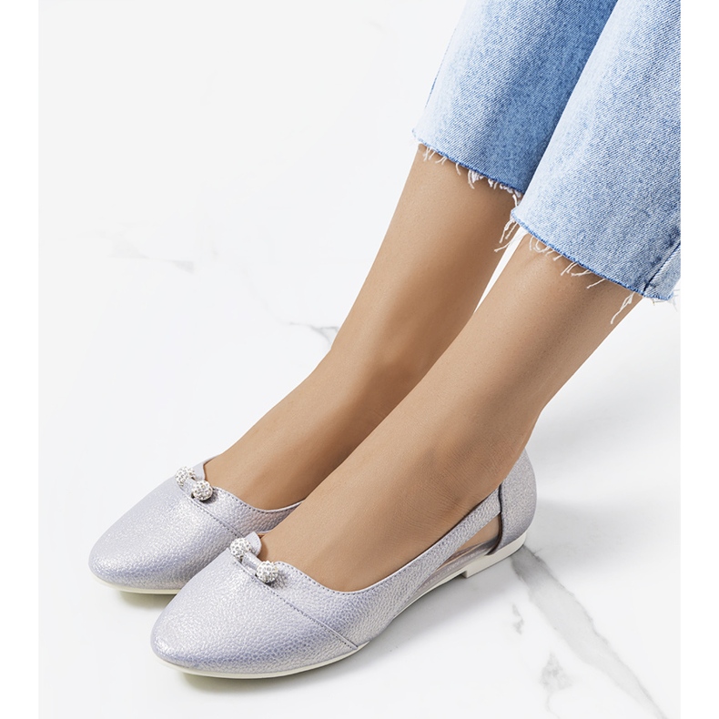 Balerini argintii semitransparenti raglan 1