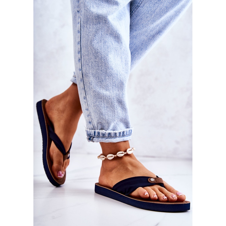 Flip-flops de damă Big Star JJ274A346 Bleumarin albastru marin 2