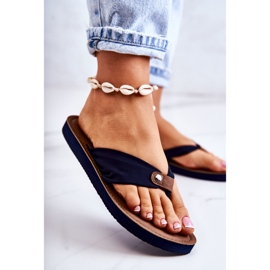 Flip-flops de damă Big Star JJ274A346 Bleumarin albastru marin 1