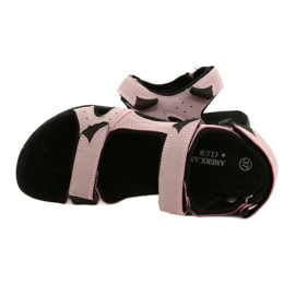 Sandale American Club HL53 / 22 cu inserție din piele Lt.Purple violet roz 4 Sandale American Club HL53 / 22 cu inserție din piele Lt.Purple violet roz 4